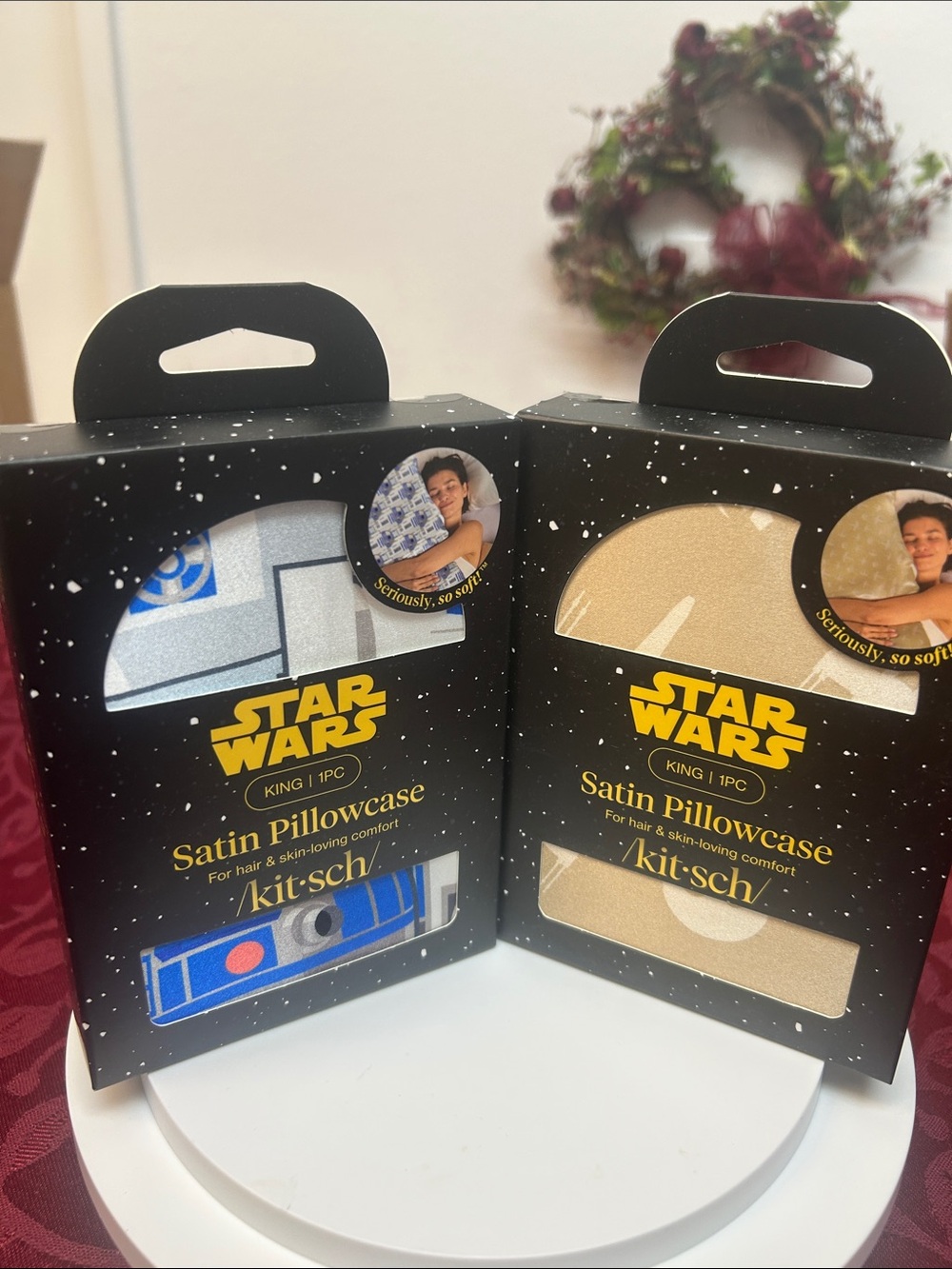 Star Wars Satin Pillowcase King - R2-D2 Blue & Gold